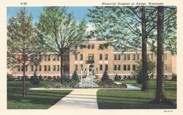 WISCONSIN ANTIGO MEMORIAL HOSPITAL POSTCARD L24 - £5.64 GBP