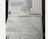 Splash Home Radiant Polyester Fabric White Shower Curtain 70&quot; x 72&quot; - $26.97