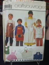 Simplicity 7875 Child's Aprons Pattern - One Size - $12.57