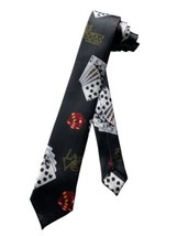 Mens Las Vegas Gambling Die Dice Casino Card Table Games Skinny Necktie ... - £15.65 GBP