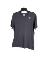 Gym Shark Womens Shirt Adult Size Medium Gray Short Sleeve Tee Stretch - £18.83 GBP