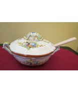 Italy Lidded Tureen Spoon Handcrafted Painted Vintage Signed Ascoli PIta... - $742.54 MXN