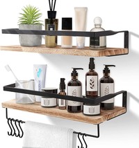 Uten Solid Wood Wall Mounted Shelf For The Bathroom, Kitchen, Bedroom, And - £28.89 GBP