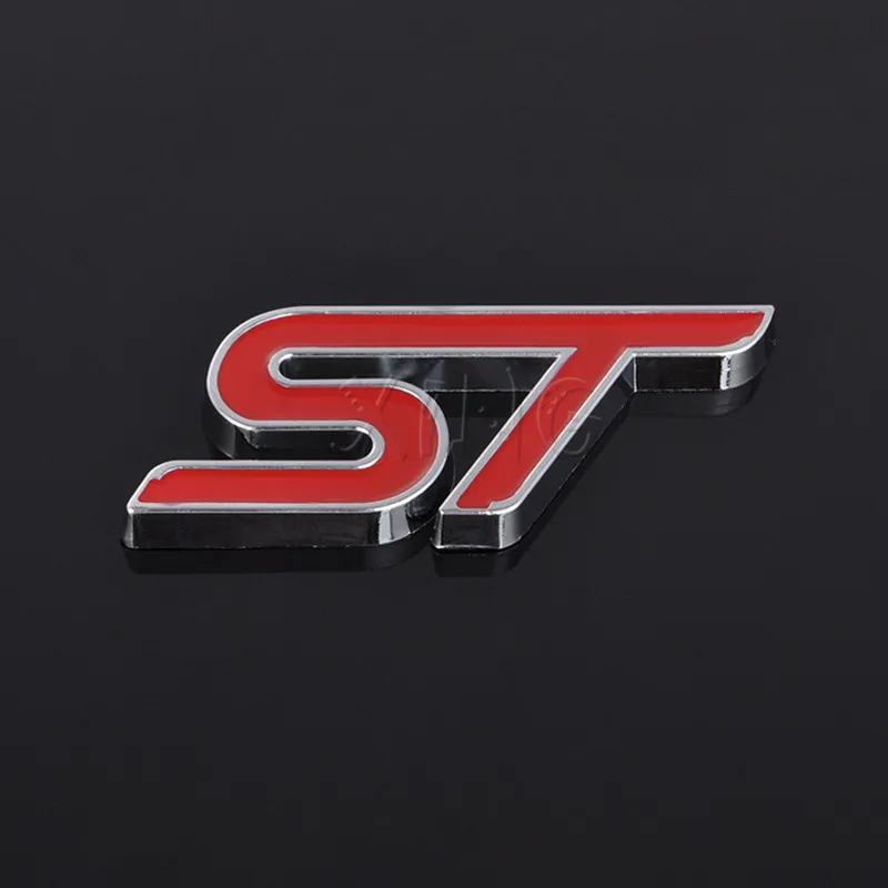 ABS Chrome Car Sticker Sport Emblem Auto Badge Decal For Ford ST Logo Fiesta Eco