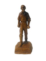 Abraham Lincoln Figurine 1954 LA Fleck Carved Hard Resin President Civil War Vtg - £31.60 GBP