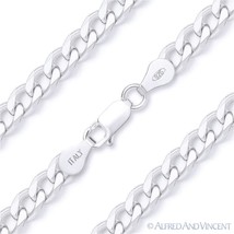 3.7mm Cuban / Curb Link Italian Chain Solid .925 Italy Sterling Silver Bracelet - £27.56 GBP+