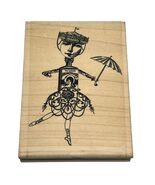 Parisian Depilatory Stampington Company Artistic Carousel Dancer Wood Mo... - €8,25 EUR