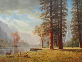 The Hetch Hetchy Valley, California by Albert Bierstadt as Giclee + Ships Free - £31.25 GBP+