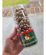  KURT ADLER SANTA’S WORLD Plastic Metallic Gold Bead Garland, 9 Feet, NIP - $14.20