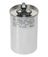 PowerWell 45+5 MFD 45/5 uf 370 or 440 Volt Dual Run Round Capacitor PW-4... - £24.02 GBP