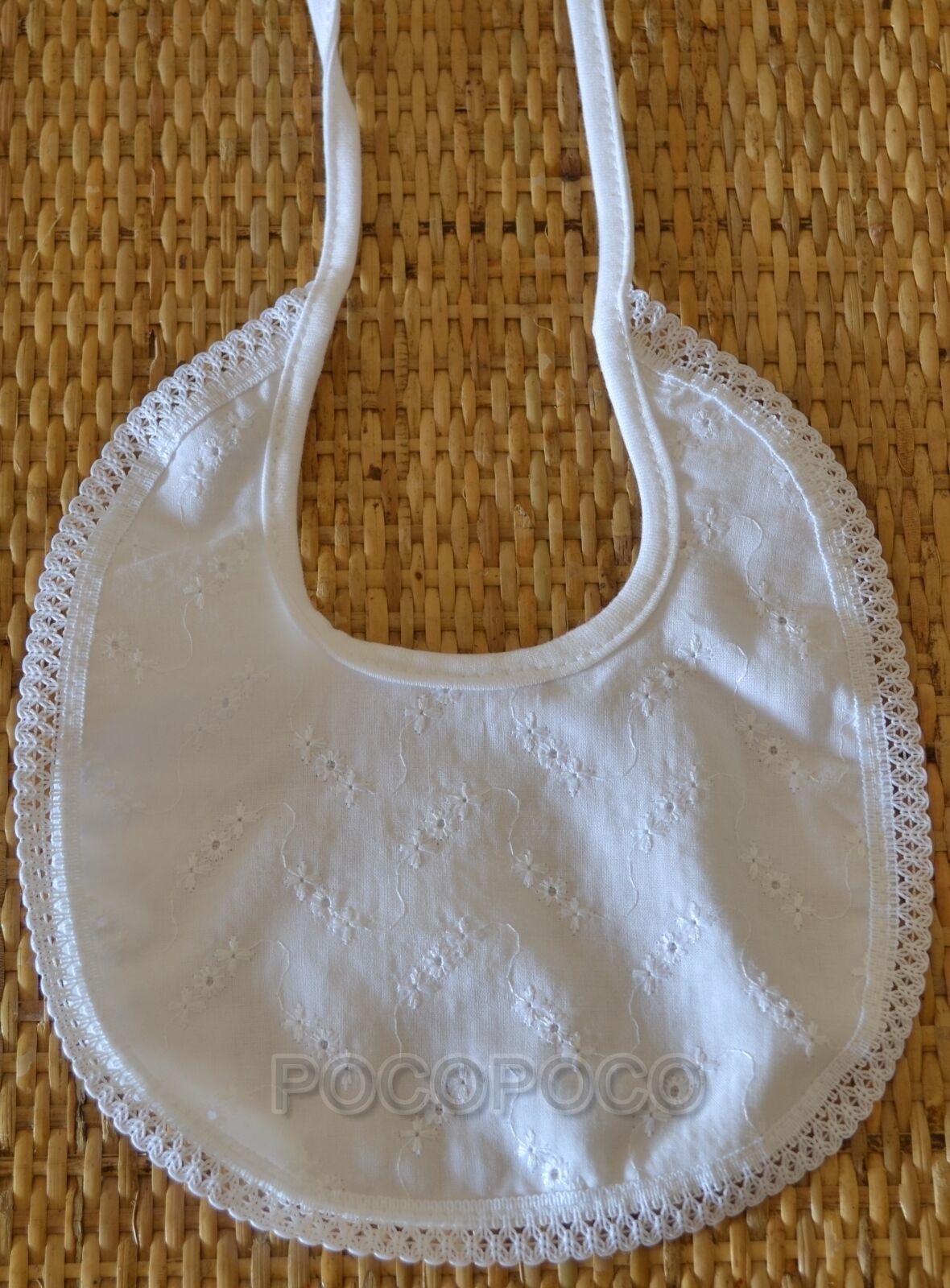 Embroidered Bib Newborn Cotton Ellepi Art. AD 152 - $4.24