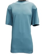 Log-in Uomo Turquoise Dressy T-Shirt Mock Crew Neck for Men Ribbed Sizes... - £27.43 GBP
