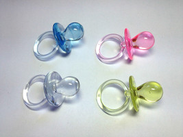 1-3/4&quot; Clear Pacifiers Baby Shower Party Game Decoration Favors U-Pick C... - £3.91 GBP+