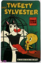 Phonecard Collector Tweety Bird &amp; Sylvester Looney Tunes Cartoons Telefo... - £4.77 GBP