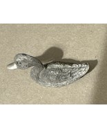 Vintage Miniature Pewter Duck Figurine - $13.54
