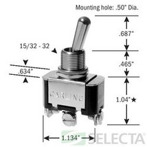 5 pack Selecta SS206-15-BG heavy duty toggle switch, 125/250 VAC, 20 A/10A  - $39.47