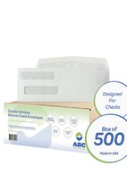 500 Check Envelopes, Double Window Security Confidential Tinted Envelope... - £47.66 GBP