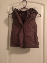 Aeropostale Girls Zip Up Puffer Vest Jacket Coat Size 6-6X Brown - £26.19 GBP