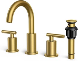 FORIOUS 2 Handle Gold Faucet 8inch Bathroom Sink - New - FB-0300G - £31.64 GBP