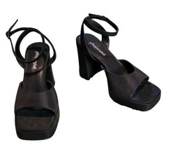 Jeffrey Campbell Lifts Chunky Platform Sandal Black Ankle Strap 7.5 Y2K ... - $35.00