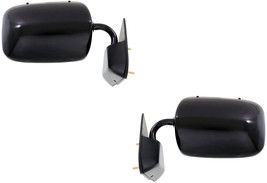 Mirrors For 1988-1998 GMC Chevy Truck Blazer Black Manual Left Right Pair - $112.16