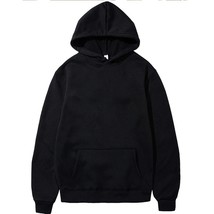 Fashion Men&#39;s Casual Hoodies Pullovers Sweatshirts Top Solid Color Black - £13.36 GBP