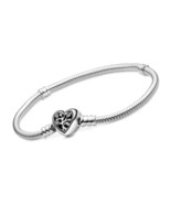 PANDORA Pandora Moments Family Tree Heart Clasp Snake Chain - £190.67 GBP
