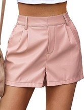 Pink Stylish Women&#39;s Shorts Real Lambskin Soft Leather Handmade New Casual Party - £82.73 GBP+