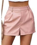Pink Stylish Women&#39;s Shorts Real Lambskin Soft Leather Handmade New Casu... - $126.17 CAD+