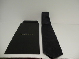 GIANNI VERSACE TIE MEDUSA FACE / Men&#39;s 100% DARK GRAY - £77.80 GBP