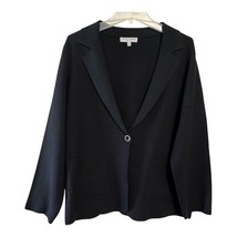 Love Trend New York Women’s 1X Black Knit Blazer Jacket - Vintage - $393.91 MXN
