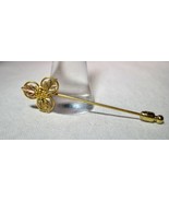 Vintage 10K Tri-Color Leaf Hat Pin K1354 - £94.97 GBP