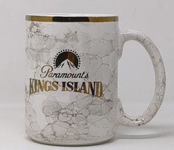 Paramount&#39;s Kings Island Theme Park Coffee Mug Cup Vintage Marbled Vinta... - £16.73 GBP