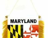 K&#39;s Novelties State of Maryland Mini Flag 4&quot;x6&quot; Window Banner w/Suction Cup - $2.88