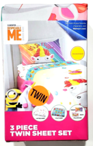 Illumination Presents Despicable Me Minion Made 3 Piece Twin Sheet Set Fitted - £31.46 GBP