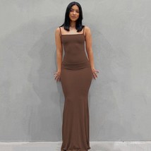 Long Dress Brown L - £9.42 GBP