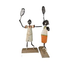 c1980 Manuel Felguerez Welded Steel Tennis player Sculptures - £196.00 GBP