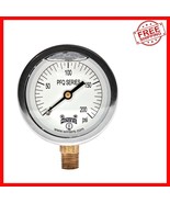 Durable 2-1/2&quot; Pressure Gauge with Brass Internals and Glycerin Fill - 0... - $660.61 MXN