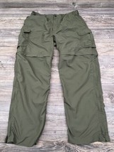 REI Convertible Pants Mens XL Green Cargo Hiking Nylon Outdoor Trek Hiking - $21.78