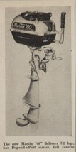 1949 Magazine Photo The Martin &quot;60&quot; 7.2-HP Outboard Motor Depend-a-Pull Starter - £6.94 GBP