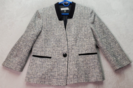Kasper Blazer Jacket Women Petite 12 Multicolor Sparkle Long Sleeve Button Front - £17.30 GBP