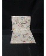 NEW OLD STOCK 80s JC Penney Twin Floral Flat &amp; Fitted Sheets Cotton Blen... - $19.99