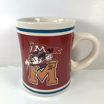 Disney Parks Mickey Mouse College Est. 28 Coffee Ceramic Red & White Mug - $19.95