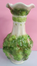 VTG Sculptured Hand Painted Hobnail Texture 3D Vase 1983 Mint - £7.04 GBP