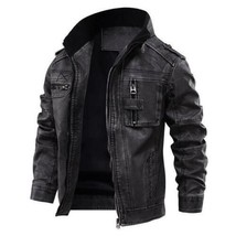 Men's Real Leather Jacket Distressed Motorcycle Biker Bomber Jacket Coat All New - £87.71 GBP