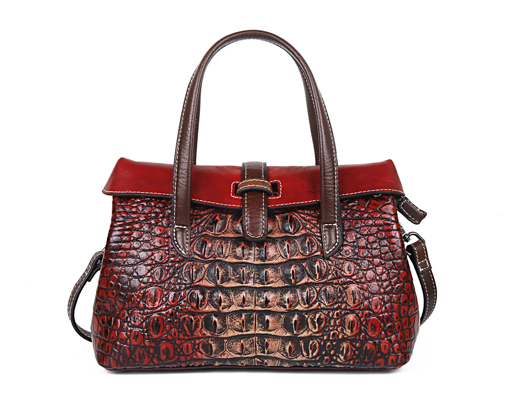  Green Small Women Shoulder Bags  Leather  Handbags For Ladies Luxury Alligator  - £65.67 GBP