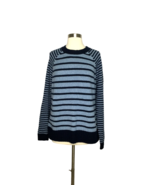 Time and Tru Women&#39;s Super-Soft Blue Stripe Pullover Sweater Size X-Large - £15.56 GBP
