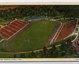 Fawcett Stadium Canton Ohio Postcard Linen - $9.90
