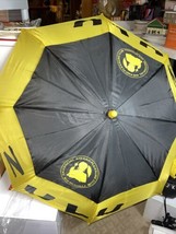 New Orleans Mardi Gras Umbrella ZULU Black &amp; Yellow - $17.82