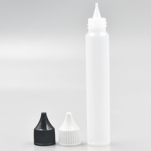 Bluemoona 20 Pcs - 30ml Empty LDPE Dropper Childproof Cap Squeezable Bottles e-j